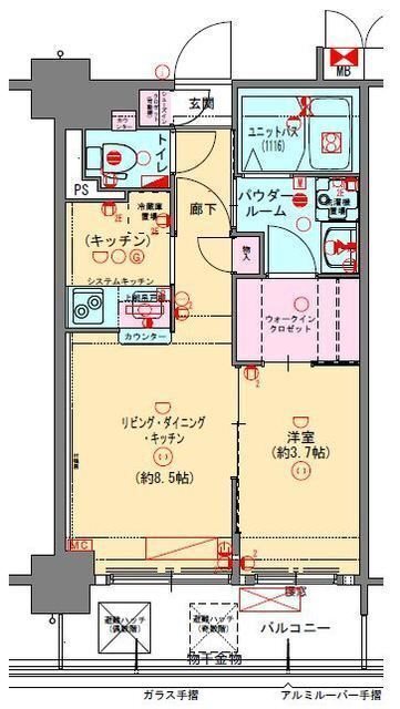 プレサンスNEO長堂アウローラ 間取り