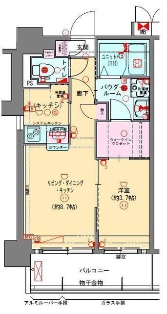 プレサンスNEO長堂アウローラ 間取り