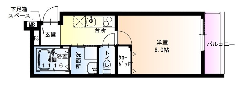 フジパレス俊徳道Ⅴ番館 間取り