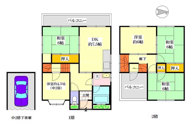 大阪府東大阪市六万寺町１丁目 間取り