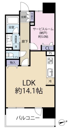エスリード八尾駅前ザ・フロント 間取り
