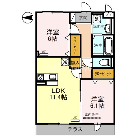 グランドソレーユ久宝寺 間取り