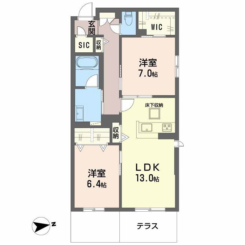 シャーメゾン渋川Ⅲ 間取り