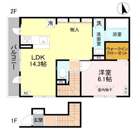 D-roomあいおいⅡ 間取り