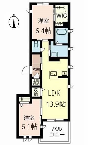 シャーメゾン下小阪Ⅲ 間取り