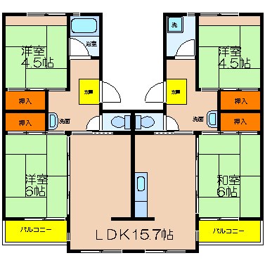 UR 花山東 間取り図