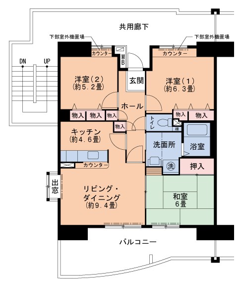 UR 西宮マリナパークシティ丘のある街 間取り図