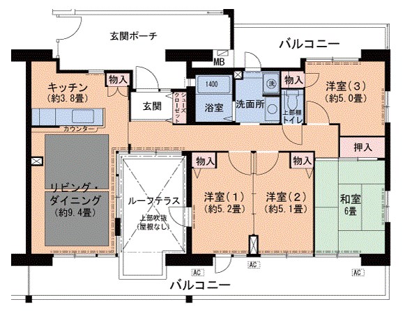 UR 浜甲子園さくら街 間取り図