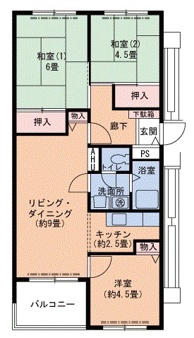 UR 芦屋浜 間取り図