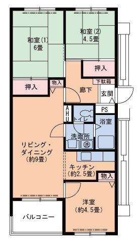 UR 芦屋浜 間取り図