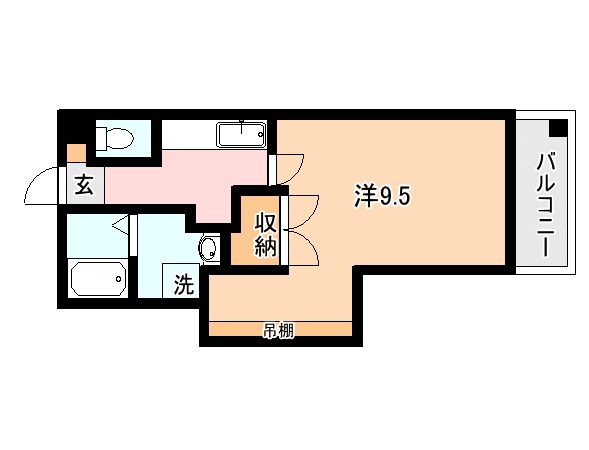レインボー新栄 606号室 間取り