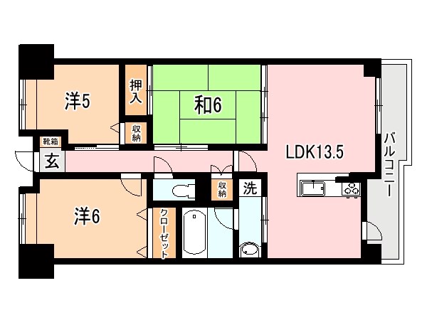セントラルステージ都通り 1103号室 間取り