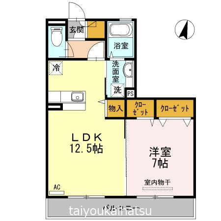 Penny　Lane　B棟 203号室 間取り