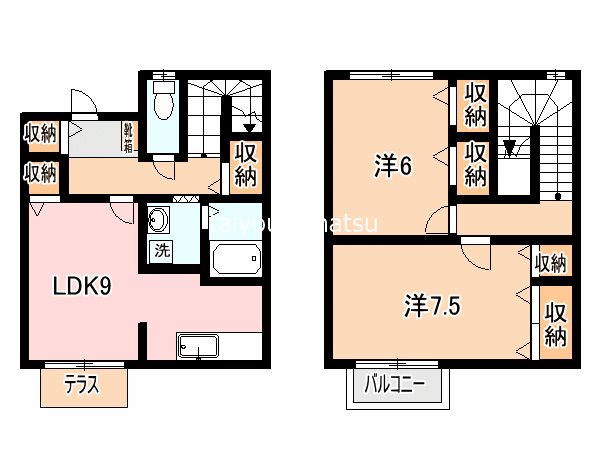 アムール宇宿 間取り図