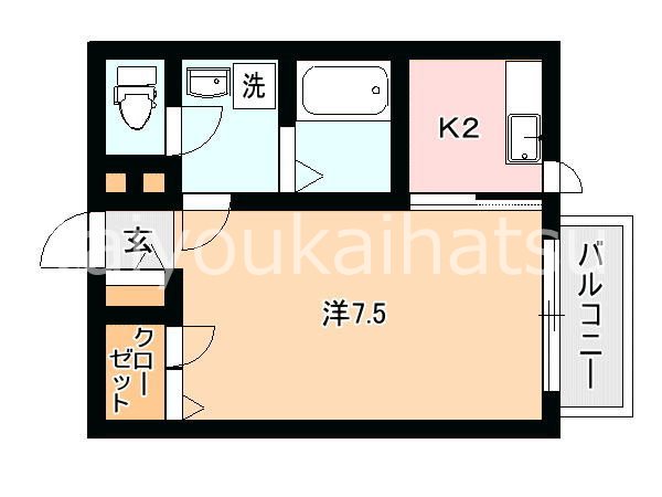 e-テラス 203号室 間取り