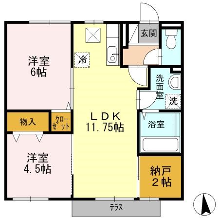 セジュールプルミエ A棟 間取り図