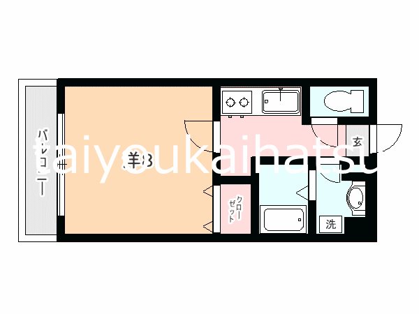 コアビル 202号室 間取り