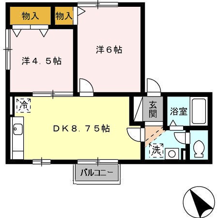 コゥジィーコート華 203号室 間取り