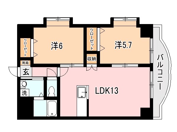 エクセラントメゾン与次郎Ⅱ 間取り図