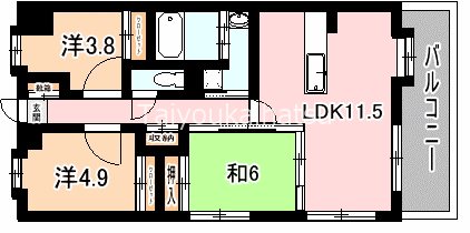 Casa Foresta Tenjin 102号室 間取り