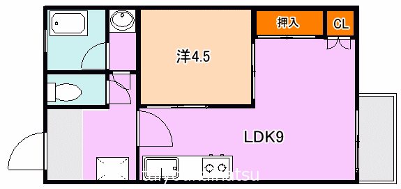 サンパティーク東谷山 404号室 間取り