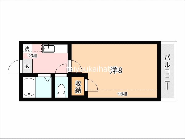 ロイヤルメゾン下荒田 403号室 間取り