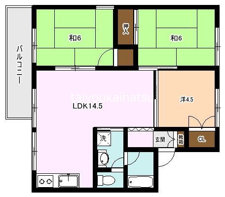 パープルタウン住吉E棟 間取り