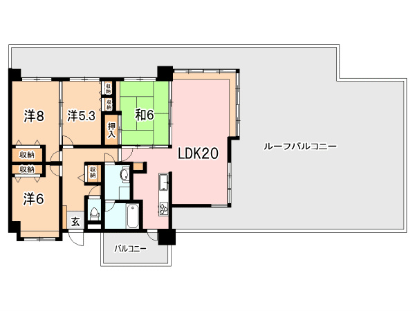 エイルヴィラビューシティ多賀山 1301号室 間取り