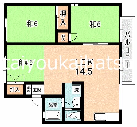 パープルタウン住吉E棟 間取り