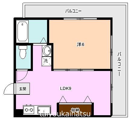 エクシード鴨池 201号室 間取り