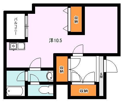 シルバースクエア 302号室 間取り