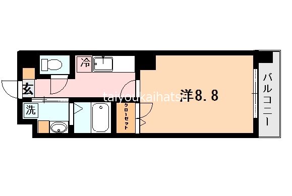 スカイビル 402号室 間取り