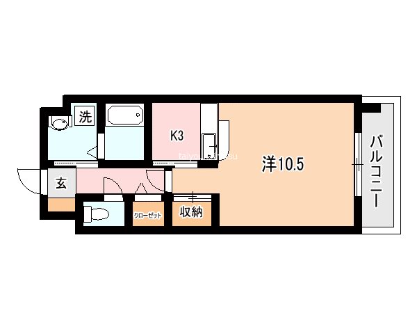 Fビル 405号室 間取り