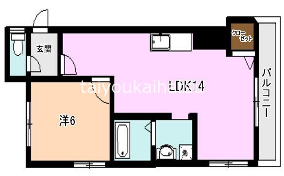 サンパティーク東郡元 610号室 間取り