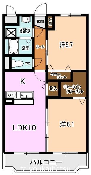 フロスト平松 305号室 間取り