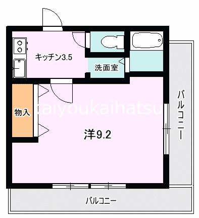 エクシード鴨池 301号室 間取り
