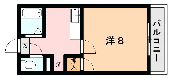 コスモ郡元 702号室 間取り
