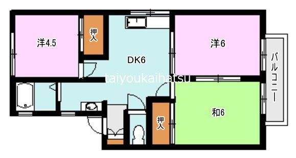 コンフォート伊敷台 202号室 間取り