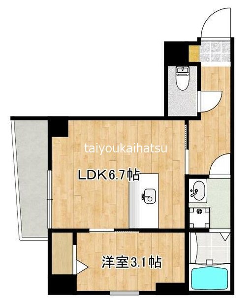 ソレイル鴨池 201号室 間取り