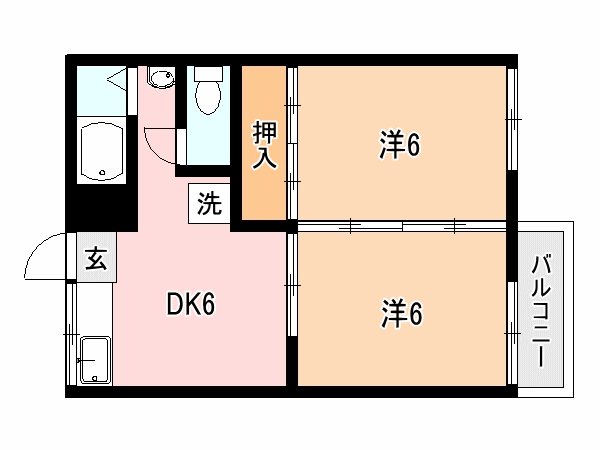 KRANS桜ヶ丘 202号室 間取り