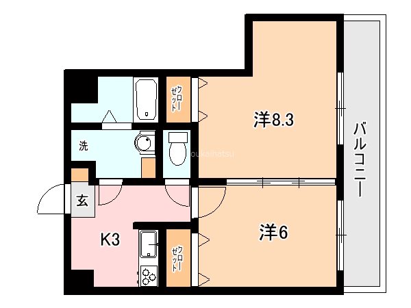 サンステージ荒田  205号室 間取り