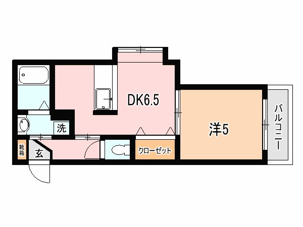 MARE谷山 105号室 間取り