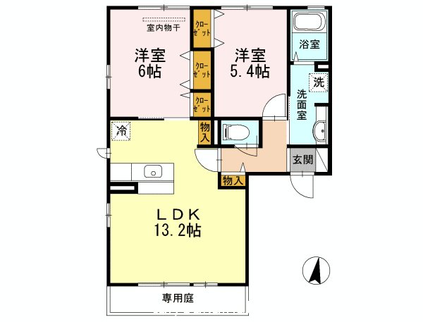 ラフィーネアビテ  101号室 間取り