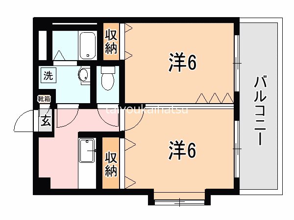 サンステージ荒田  402号室 間取り