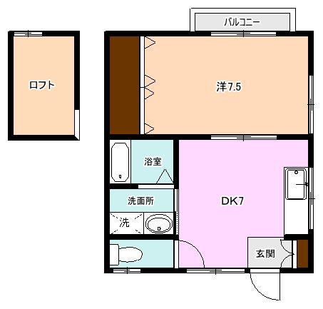 ソレイユ 202号室 間取り