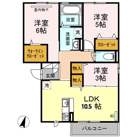 ソレイユ・ルヴァンⅠ 306号室 間取り