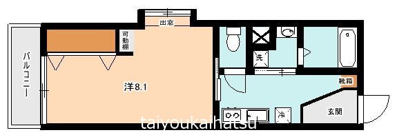 グランヴェルデ上荒田 303号室 間取り