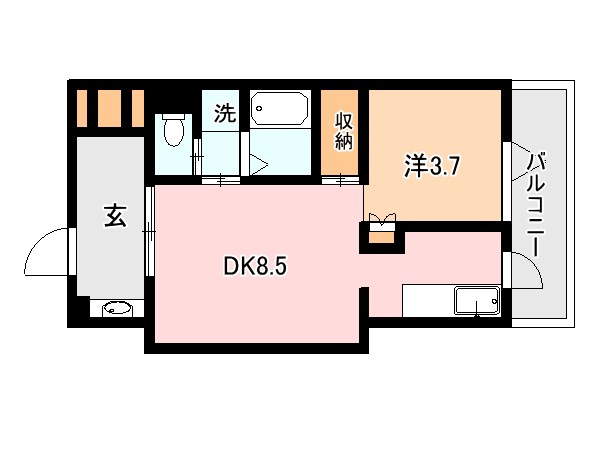 レインボー新栄 301号室 間取り