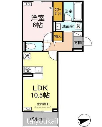 Ｄ-ＲＯＯＭ上之園 間取り図