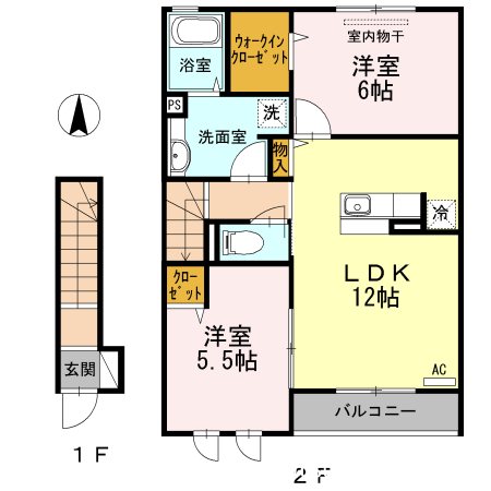 セジュールSakuraⅥ 間取り図